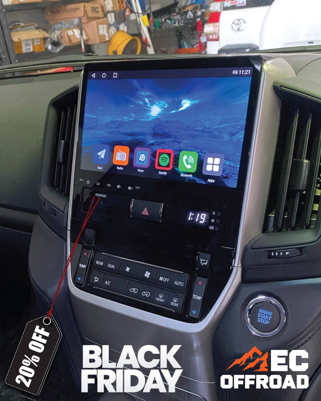 10 Inch Android Head Unit to suit LandCruiser 200 Series 2016+