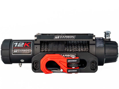 Carbon 12K - 12000lb Winch With Red Hook V3