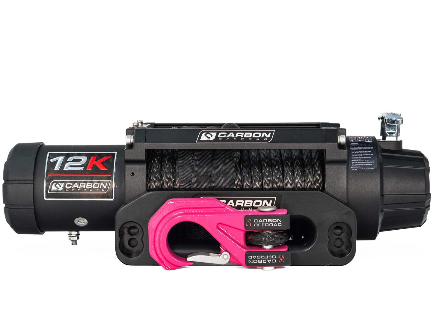 Carbon 12K - 12000lb Winch With Pink Hook V3