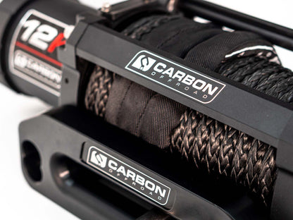 Carbon 12K - 12000lb Winch With Red Hook V3