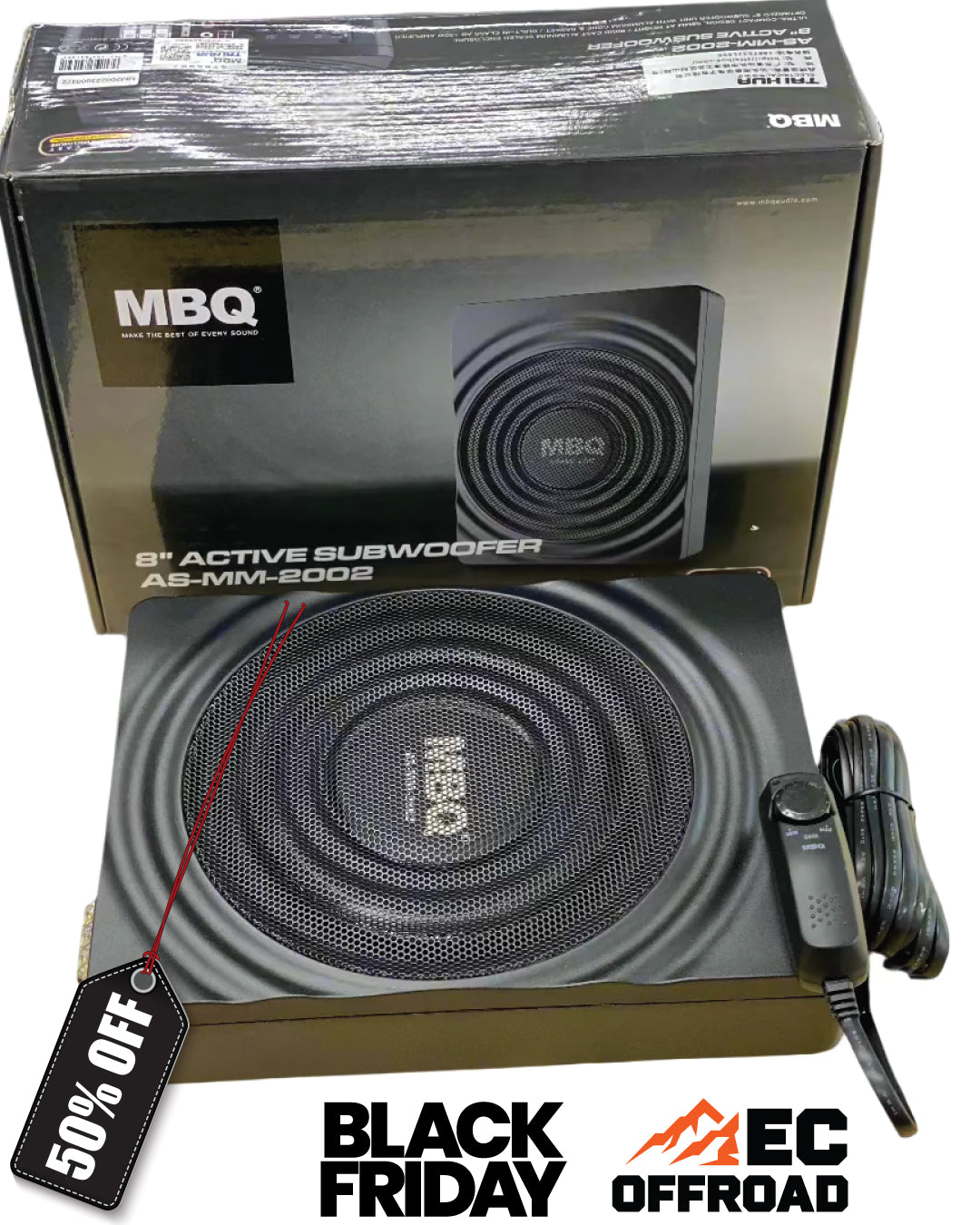 MBQ 8" ACTIVE SUBWOOFER - To Suit Y62 Patrol